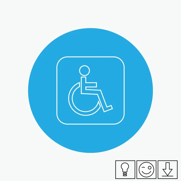 Handicap Flat Icon White — Stock Photo, Image