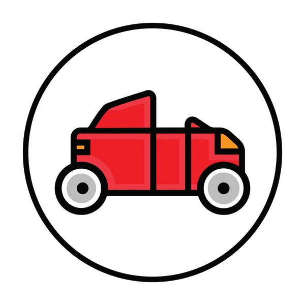 Flat Red Car Icon Vector — Stock Photo, Image