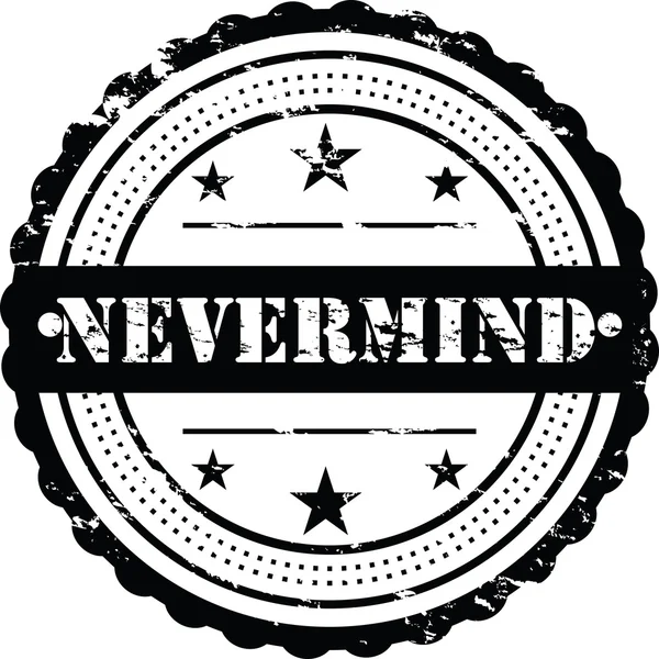 Nevermind Grunge Badge White — Stock Photo, Image