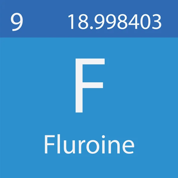 Fluor chemische teken/symbool — Stockfoto