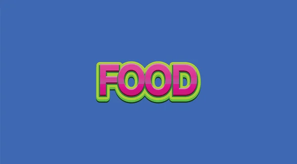 Food Colorful Word Blue Background — Stock Photo, Image