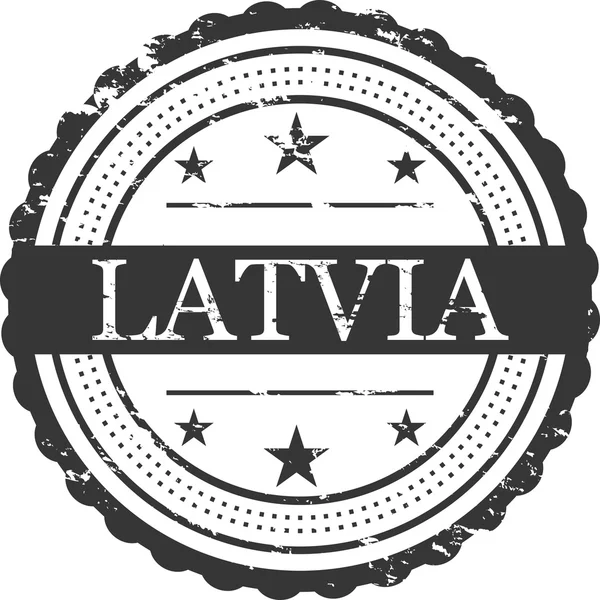 Lettonie Pays Grunge Timbre Symbole — Photo