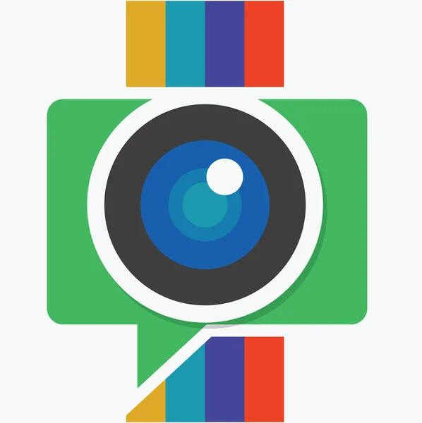 Ikon Kamera Berwarna Untuk Aplikasi Seluler — Stok Foto