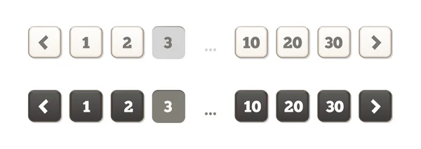 Pagination Bars Buttons Flat Soft Style — Stock Photo, Image