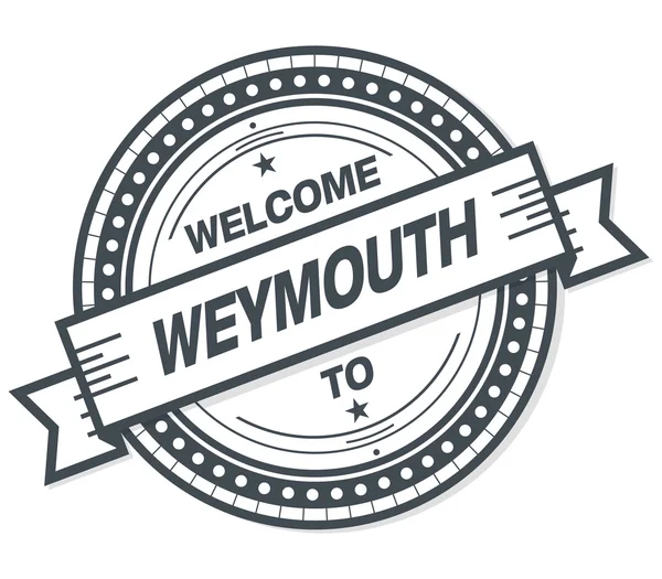 Bienvenido Weymouth Grunge Badge Sobre Fondo Blanco —  Fotos de Stock