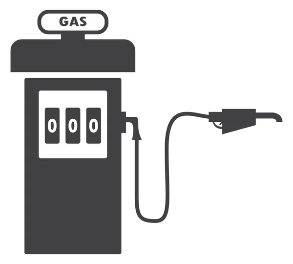 Ikone Der Benzinpumpe Isoliert Auf Weiß — Stockfoto