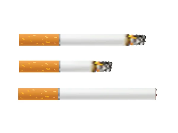 Three Cigarettes White Background Illustration — Stock Photo, Image