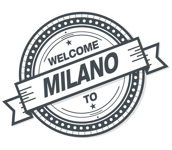 Ласкаво Просимо Milano Бейдж Штамп — стокове фото