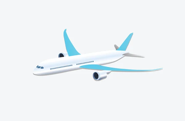 Vliegtuig Geïsoleerd Witte Achtergrond — Stockfoto