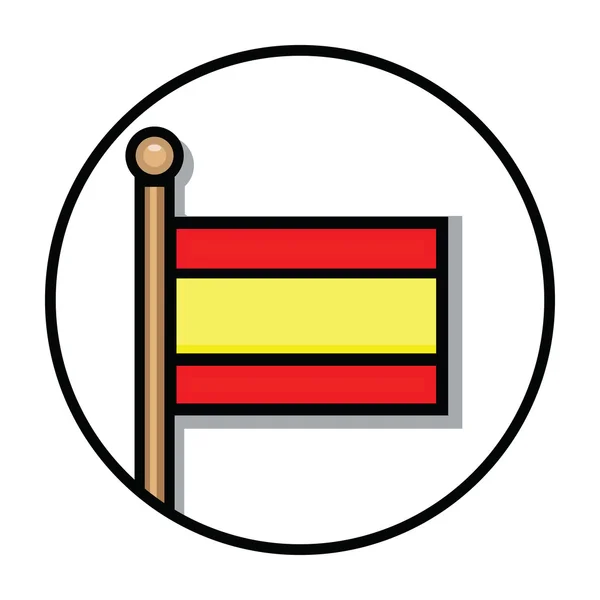Lägenhet Spanien Flagga Vektor — Stockfoto