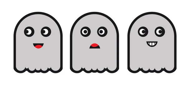 Set Ghosts Illustration White Background — Stock Photo, Image