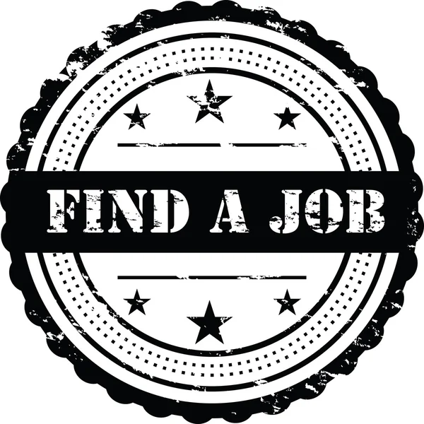 Encontrar Empleo Grunge Badge —  Fotos de Stock