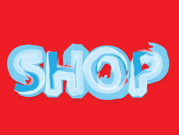 Shop Sign White Wall — Stock Photo, Image