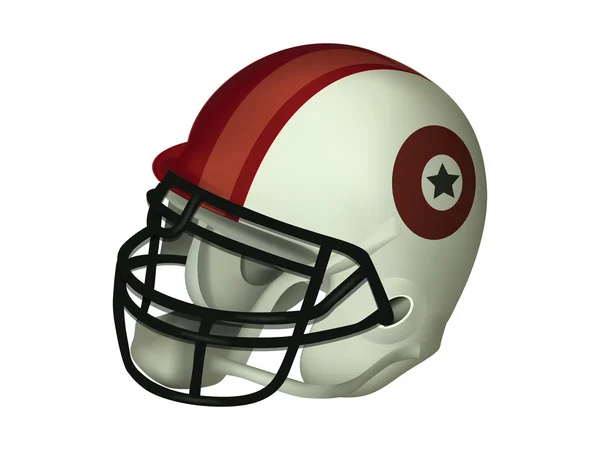 Realistische American Football Helm Geïsoleerd Wit — Stockfoto