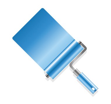 boya silindiri. Beyaz arka plan üzerinde izole