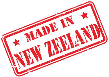 Beyaz üzerinde yeni Zeeland kauçuk damga Made