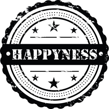 Mutluluk/grunge Badge beyaz