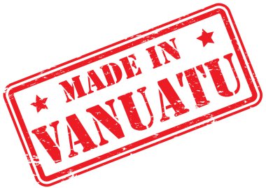 Yapılan Vanuatu kauçuk damga beyaz