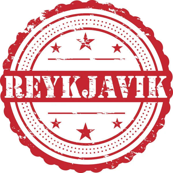 Sello Insignia País Ciudad Reykjavik —  Fotos de Stock
