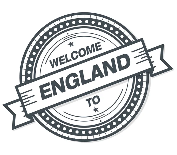 Καλώς Ήρθατε Στο Σήμα Της Αγγλίας Γκραντζ Λευκό Φόντο — Φωτογραφία Αρχείου