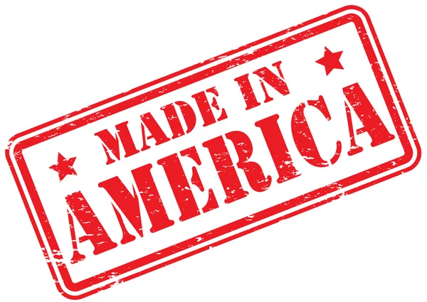 Made America Rubber Stamp White — Stock Photo, Image