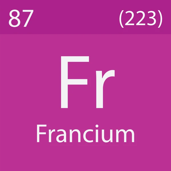 Francium Element Uit Periodieke Tabel — Stockfoto