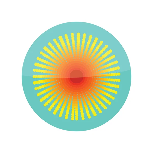 Sun Symbol Ikon Vit — Stockfoto