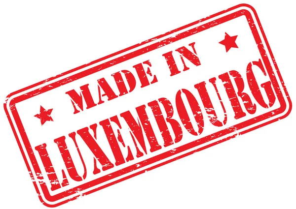 Made Luxemburg Gumibélyegző Fehér — Stock Fotó