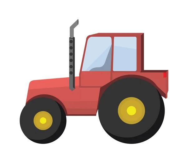 Icono Del Tractor Plano Vector —  Fotos de Stock