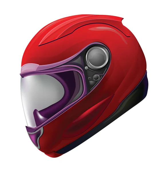 白で隔離される赤いヘルメット — ストック写真