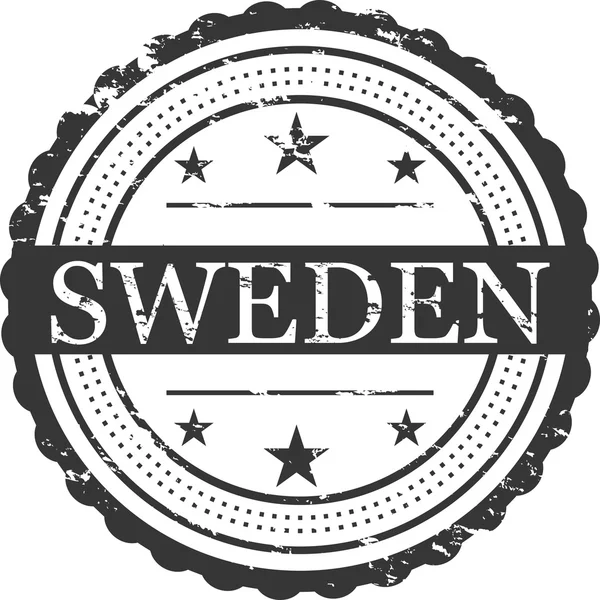 Schwedische Marke Auf Weiß — Stockfoto