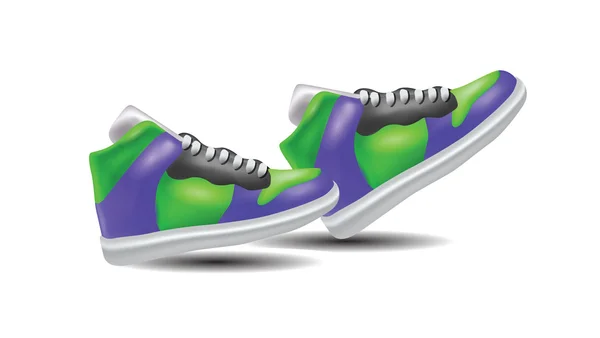 Beyaz Izole Renkli Spor Ayakkabı — Stok fotoğraf