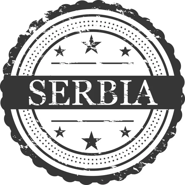 Szerbia Grunge Bélyeg Szimbólum — Stock Fotó