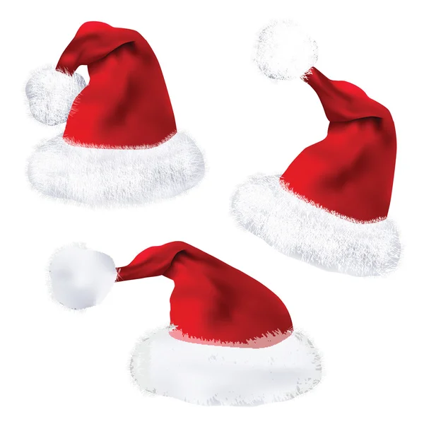 Santa Claus Hat Isolated White — Stock Photo, Image