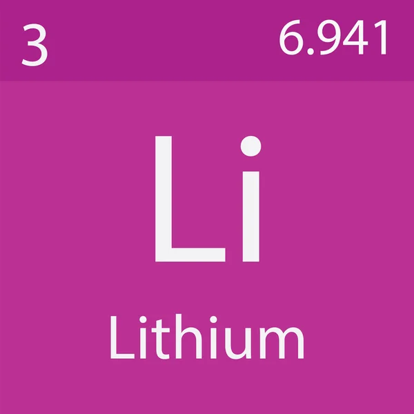 Lithium Element Aus Periodensystem — Stockfoto