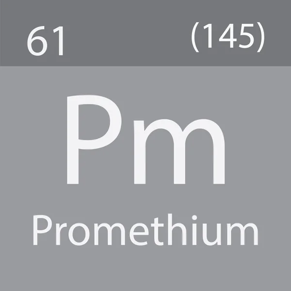 Promethium Element Uit Periodieke Tabel — Stockfoto