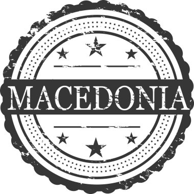 Makedonya ülke Grunge pul sembol