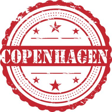 Kopenhag/grunge Badge beyaz