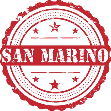 San Marino şehri Grunge pul sembol