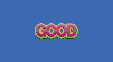 mavi arka planda iyi renkli kelime