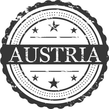 Avusturya ülke Grunge pul sembol