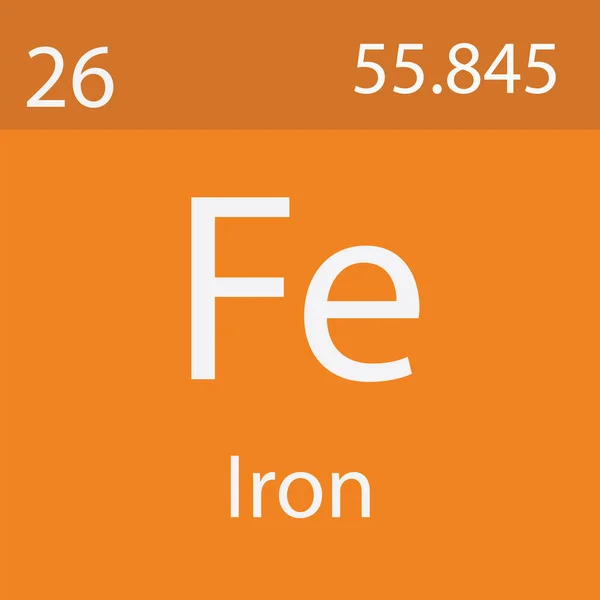 Elemento Ferro Tabela Periódica — Fotografia de Stock