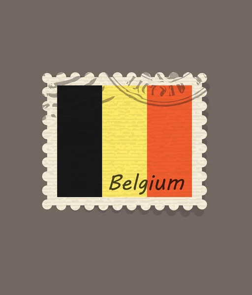Belçika Bayrağı Illüstrasyon Ile Yazı Damgası — Stok fotoğraf