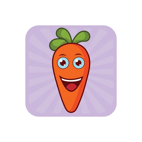 Funny Carrot Icon Illustration White Background — Stock Photo, Image