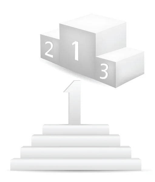 Podium Isolated White — Stock Photo, Image