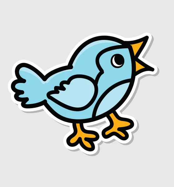 Ilustração Pequeno Pássaro Azul Fundo Claro — Fotografia de Stock