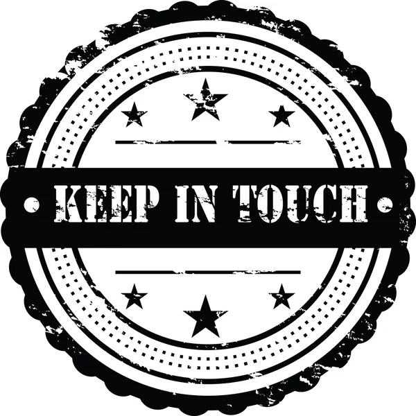 Keep In Touch / Grunge Badge — Stockfoto