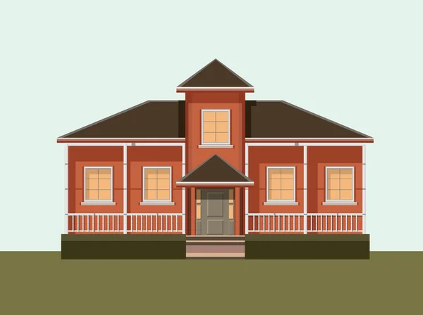 Flat House Illustration — Stock Photo, Image