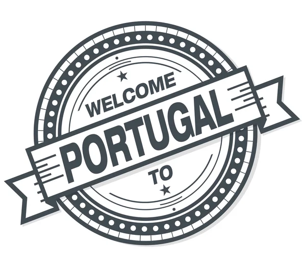Bienvenido a Portugal Stamp Badge —  Fotos de Stock