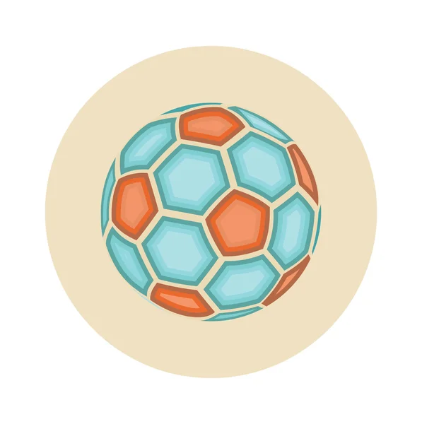 ไอคอนลูกฟุตบอลแบนแยกจากสีขาว — ภาพถ่ายสต็อก